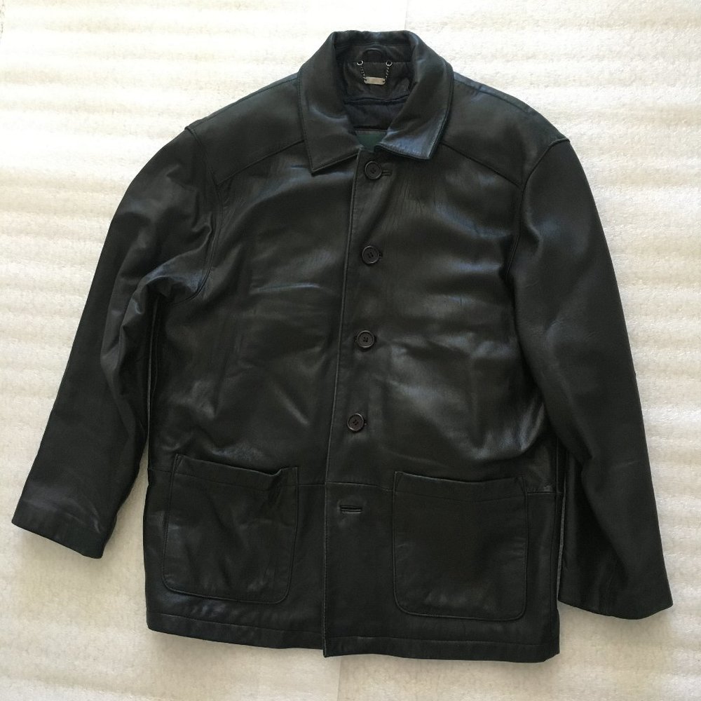 Men Danier Leather Car Coat